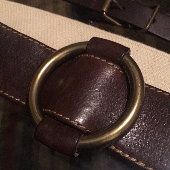 Women’s Lot of 2 woven and leather belts - Picture 2 of 8